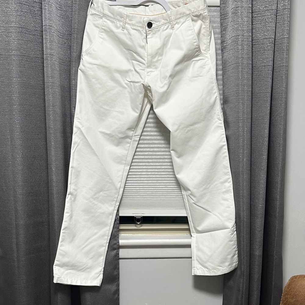 Haggar Men's White Chinos